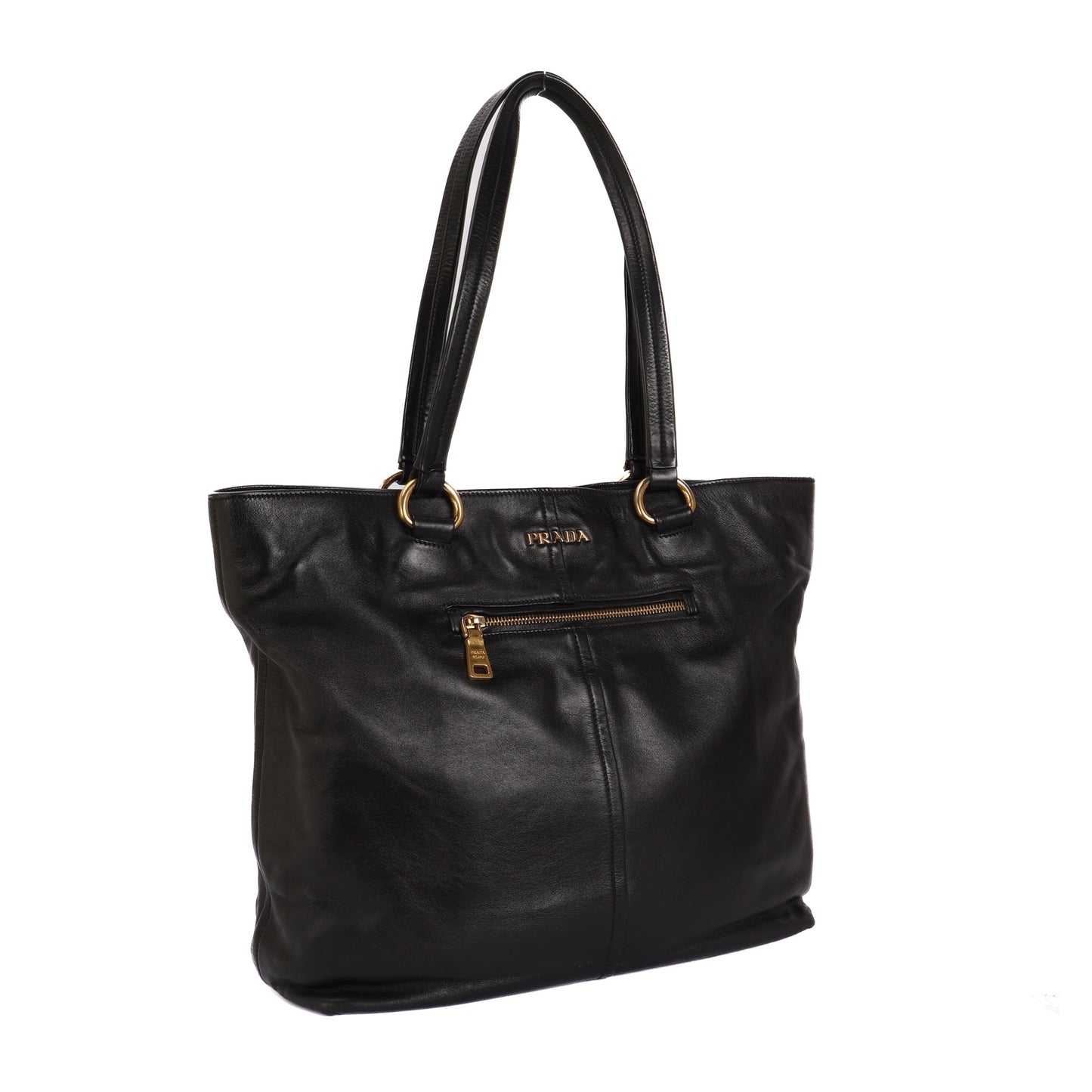 Black Soft Calf Leather Tote Bag