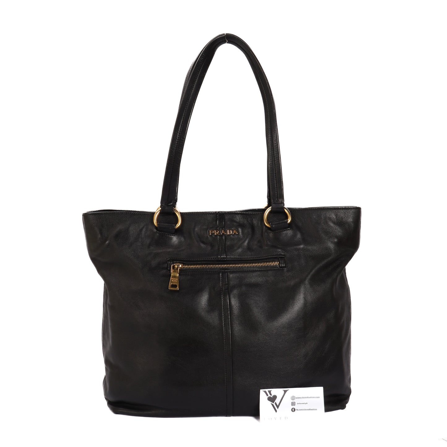 Black Soft Calf Leather Tote Bag