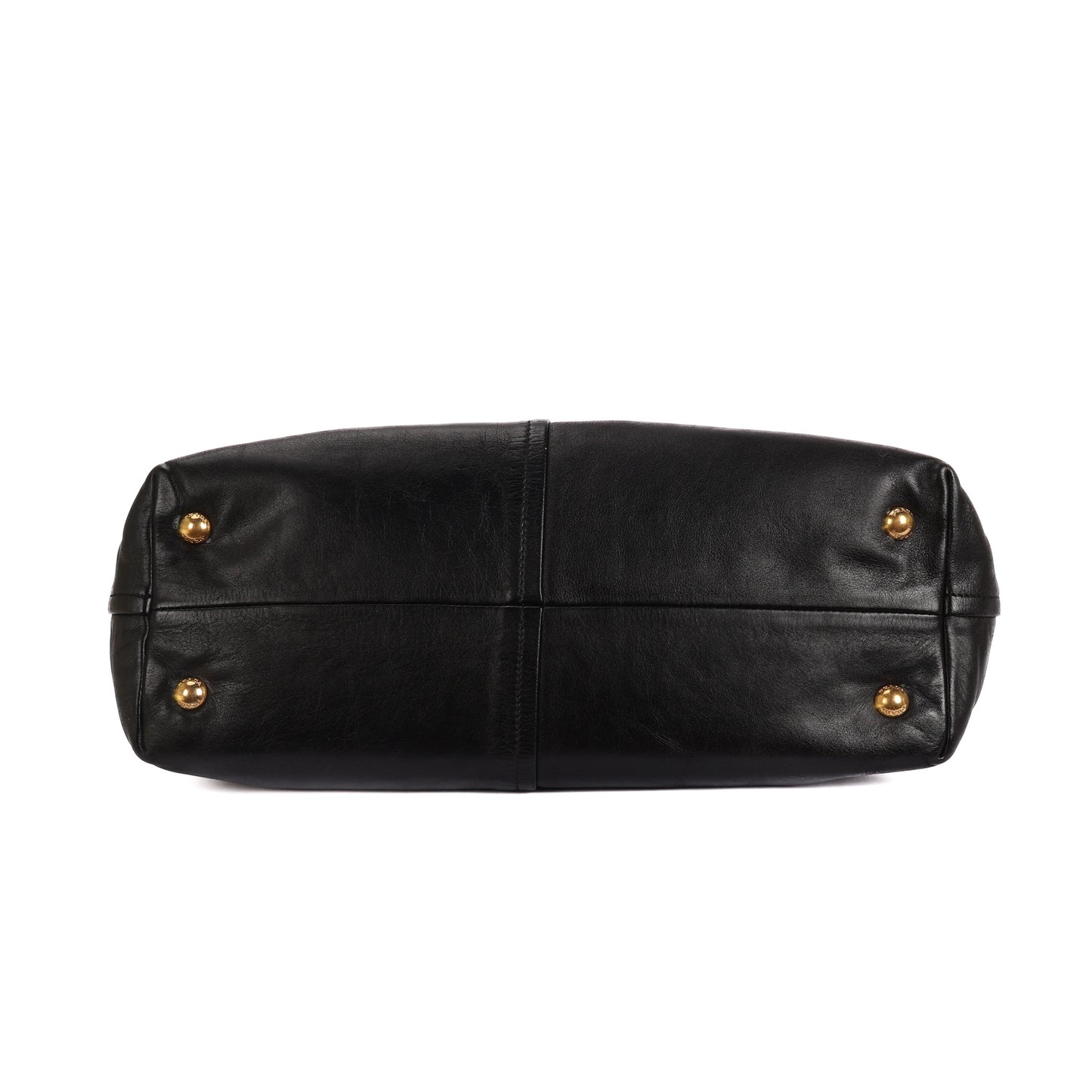 Black Soft Calf Leather Tote Bag