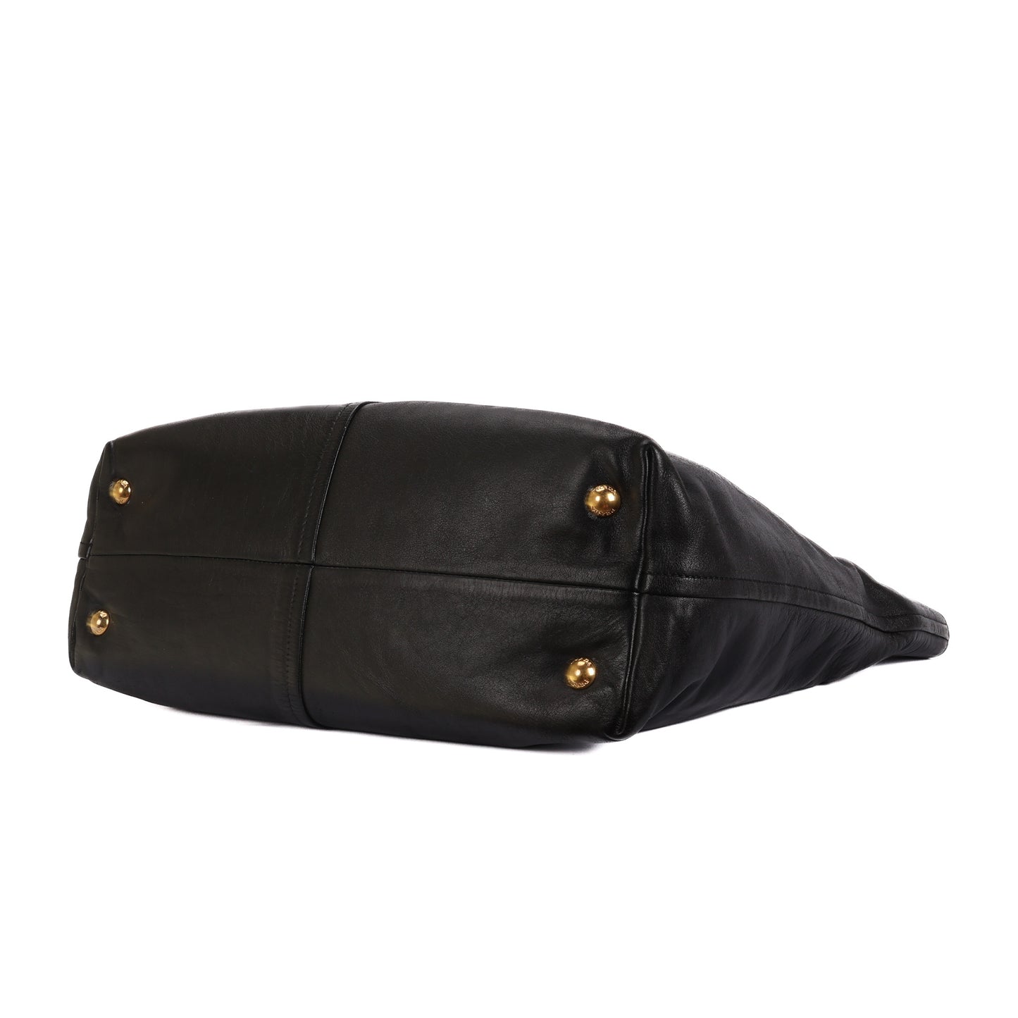 Black Soft Calf Leather Tote Bag