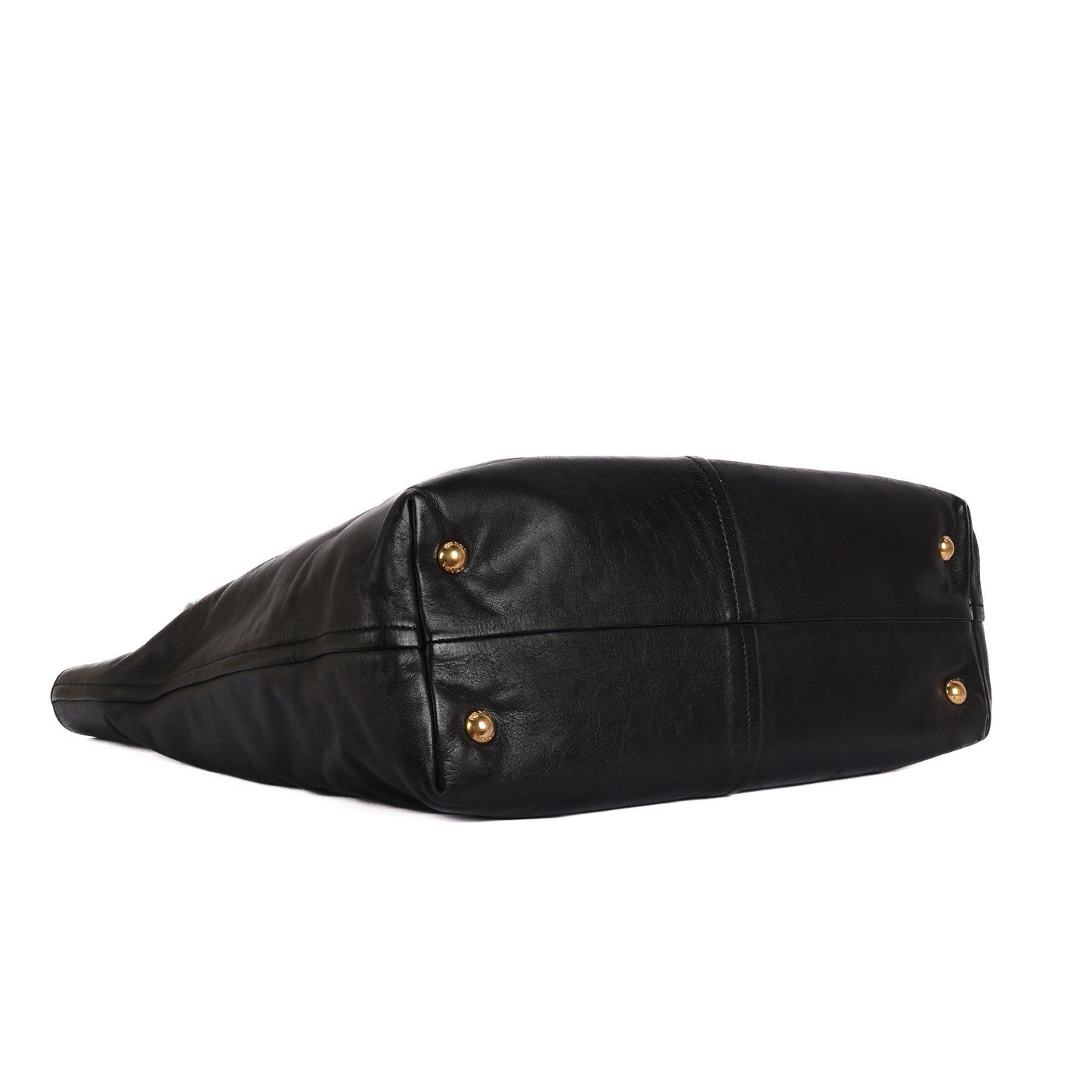 Black Soft Calf Leather Tote Bag