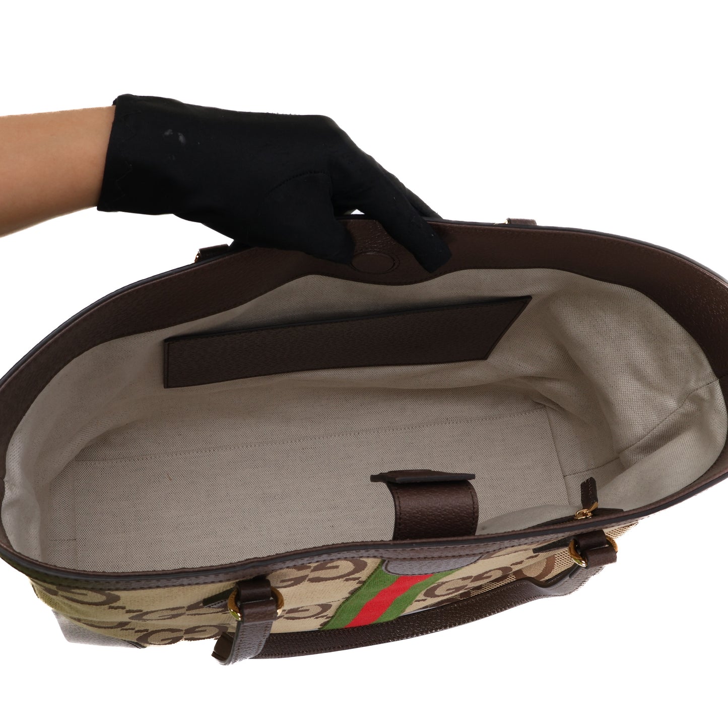 Ophidia Jumbo GG In Beige Tote Bag