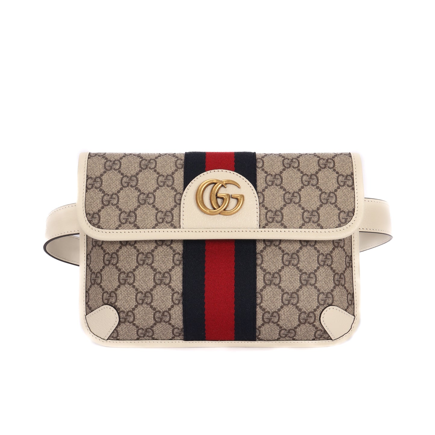 Belt Bag In White & Beige