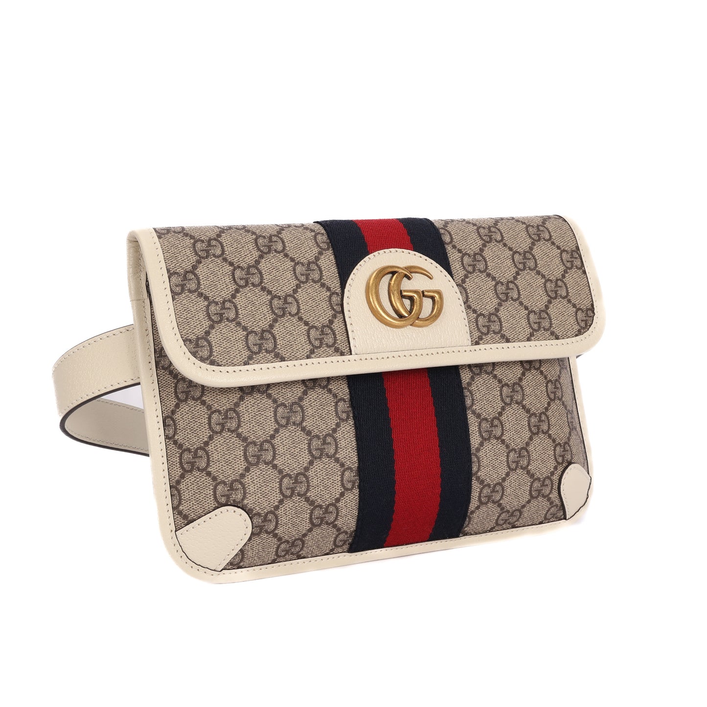 Belt Bag In White & Beige
