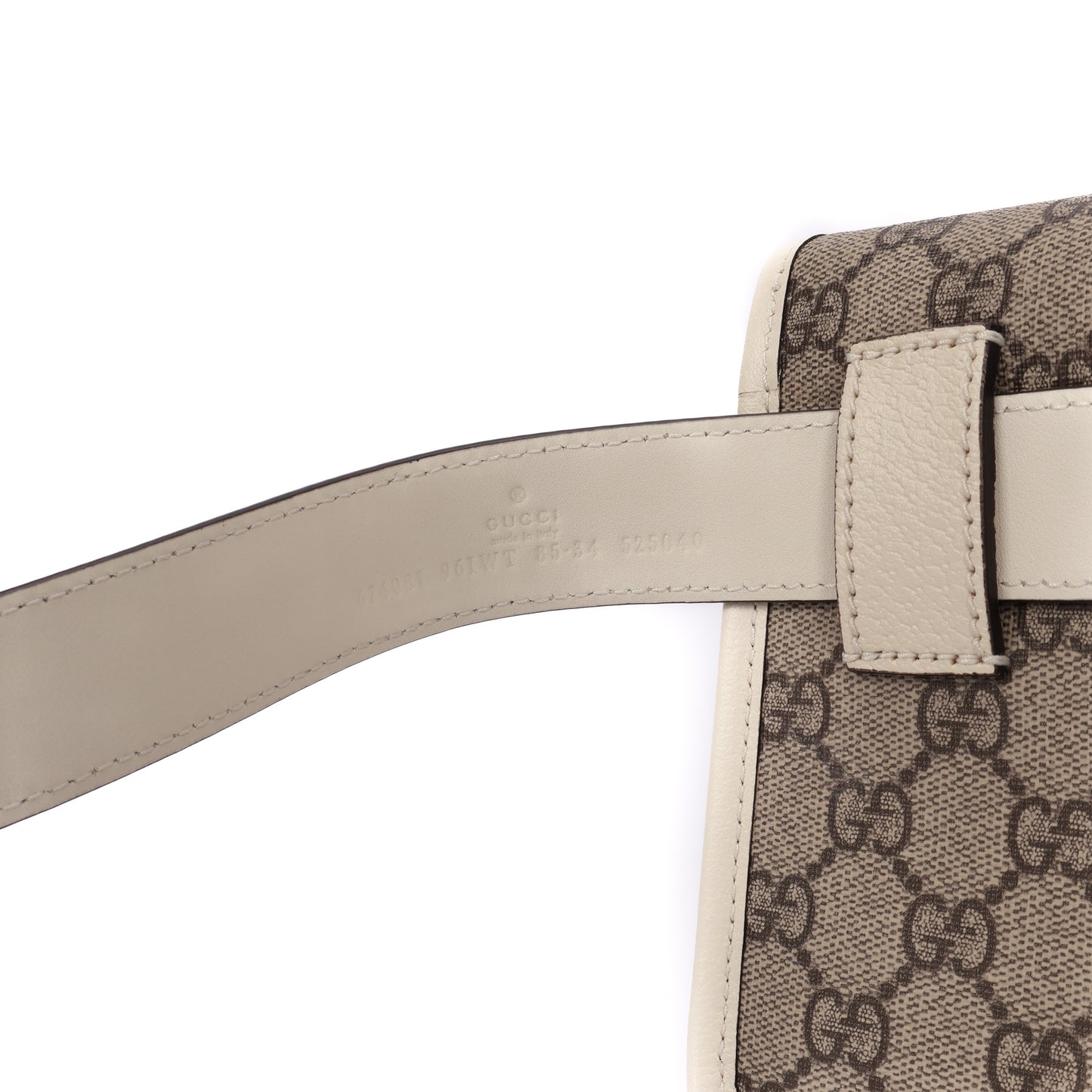 Belt Bag In White & Beige