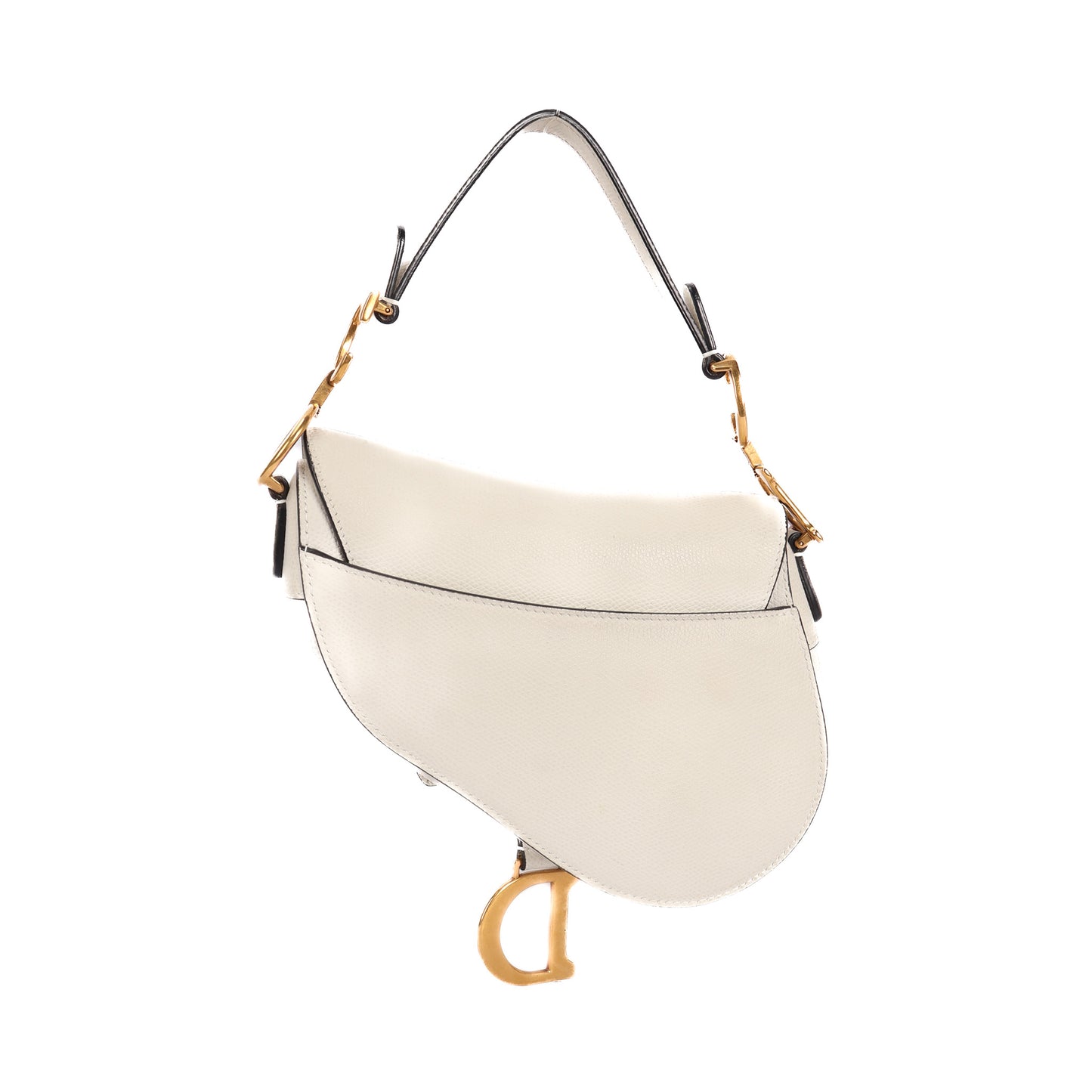 Saddle Mini In Off-White Leather