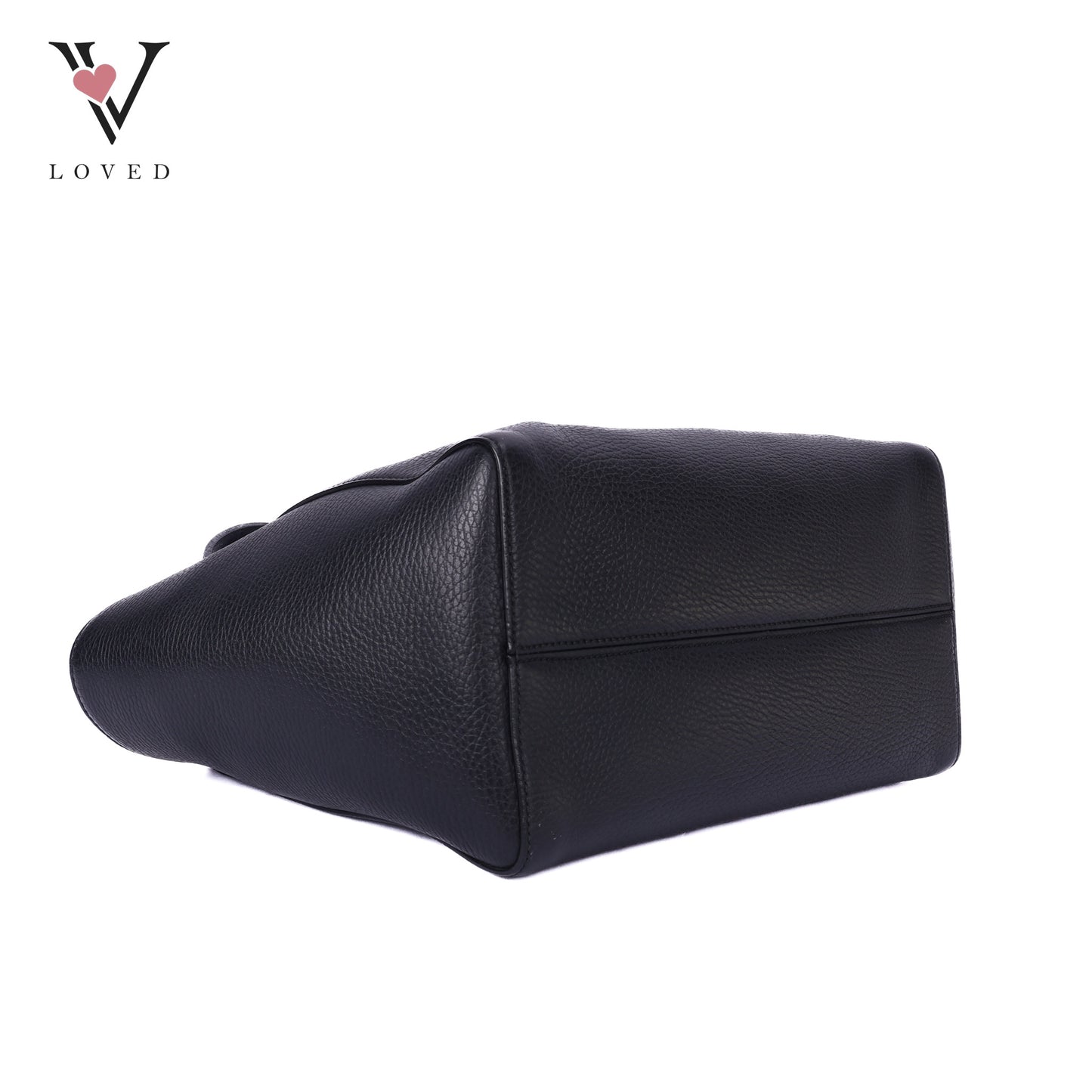 Swing Tote In Black Pebbled Leather Bag