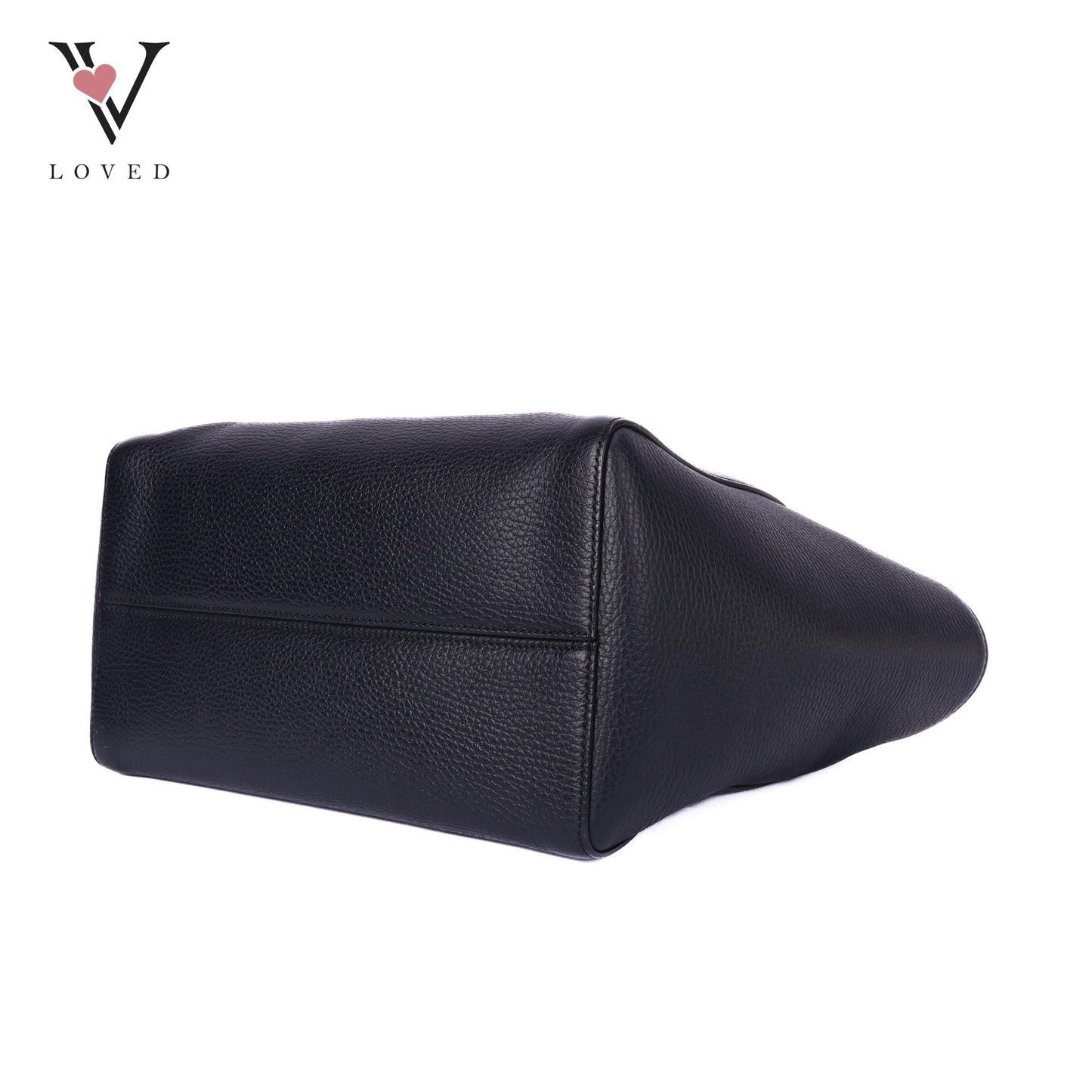 Swing Tote In Black Pebbled Leather Bag