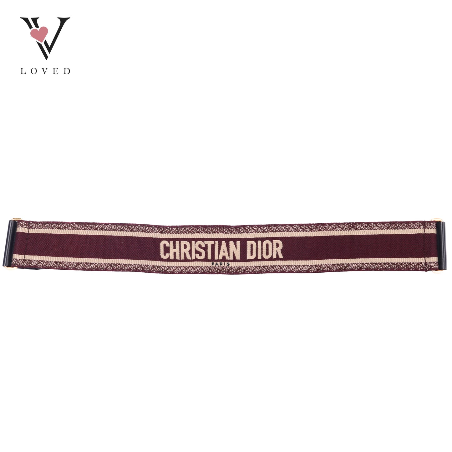 Embroidered Canvas In Burgundy Shoulder Strap