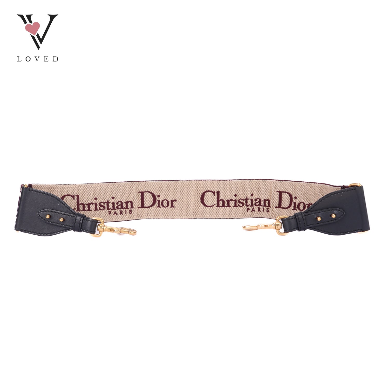 Embroidered Canvas In Burgundy Shoulder Strap