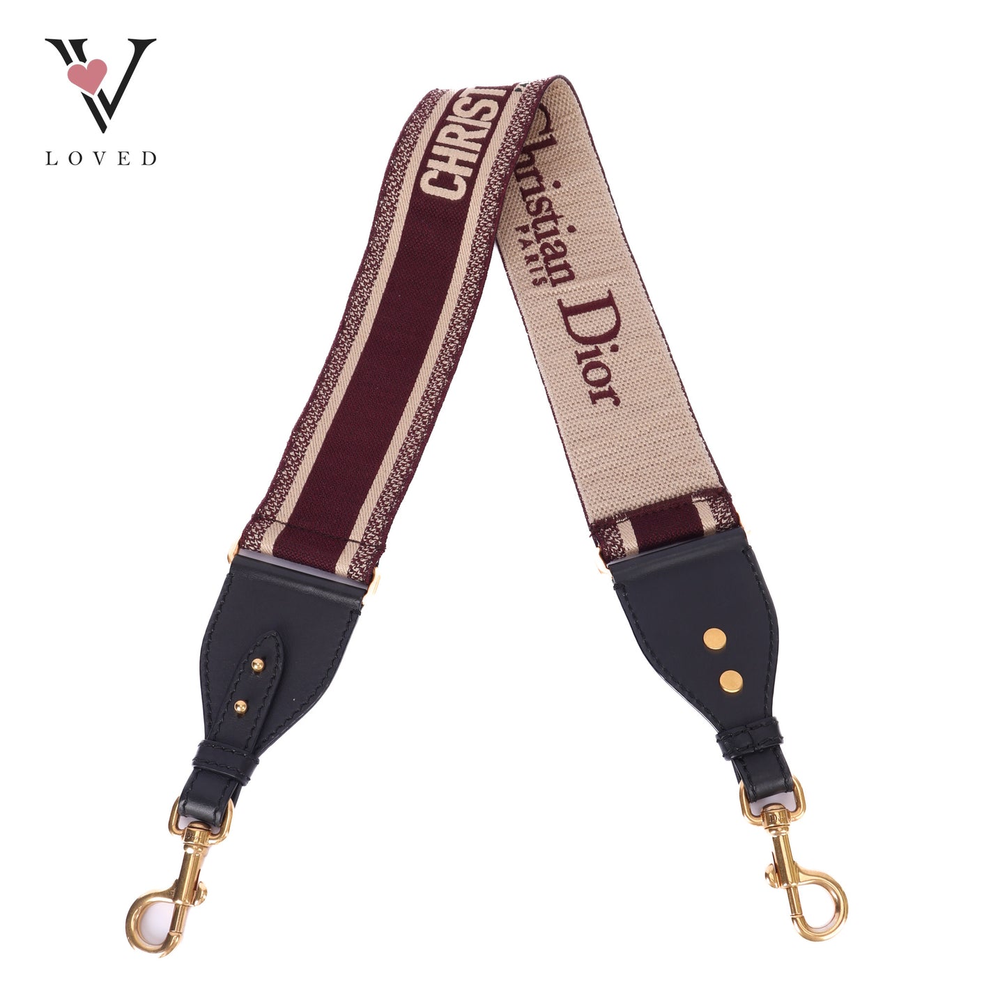 Embroidered Canvas In Burgundy Shoulder Strap