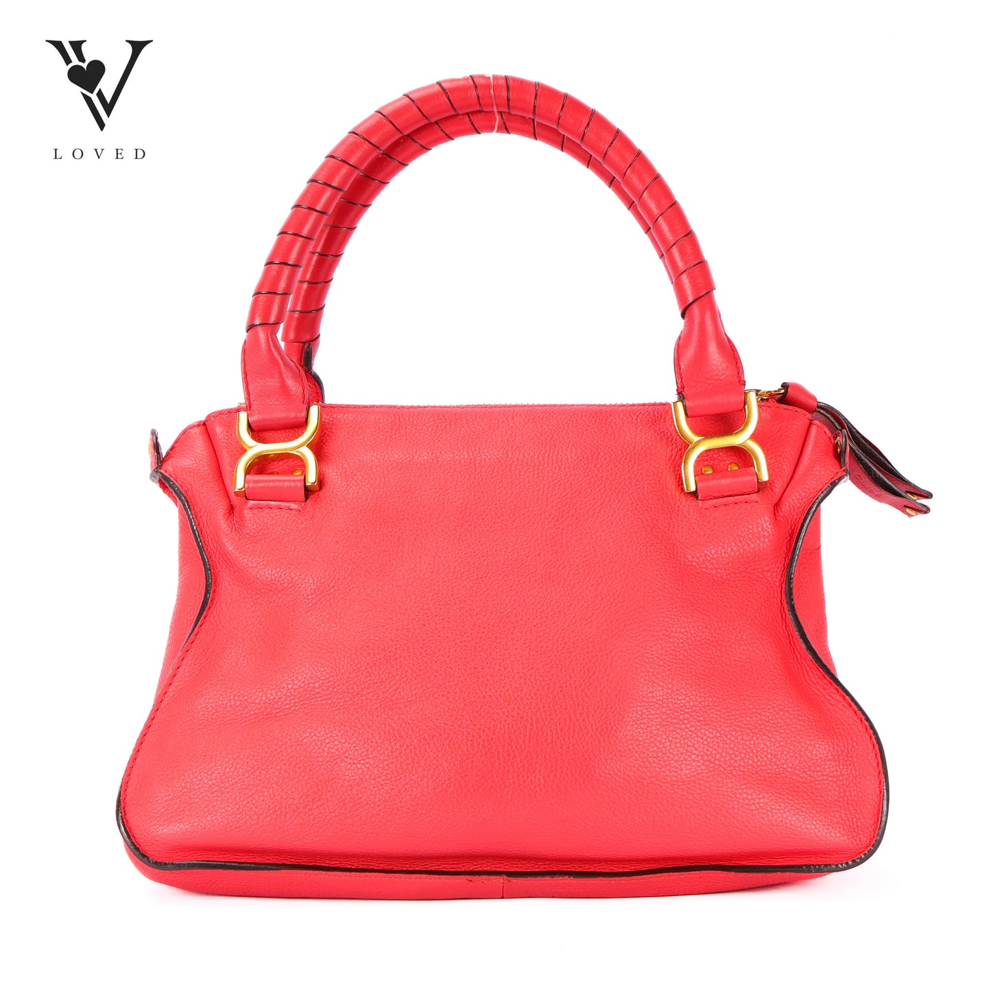 Marcie Double Carry Bag In Grained Calfskin Leather