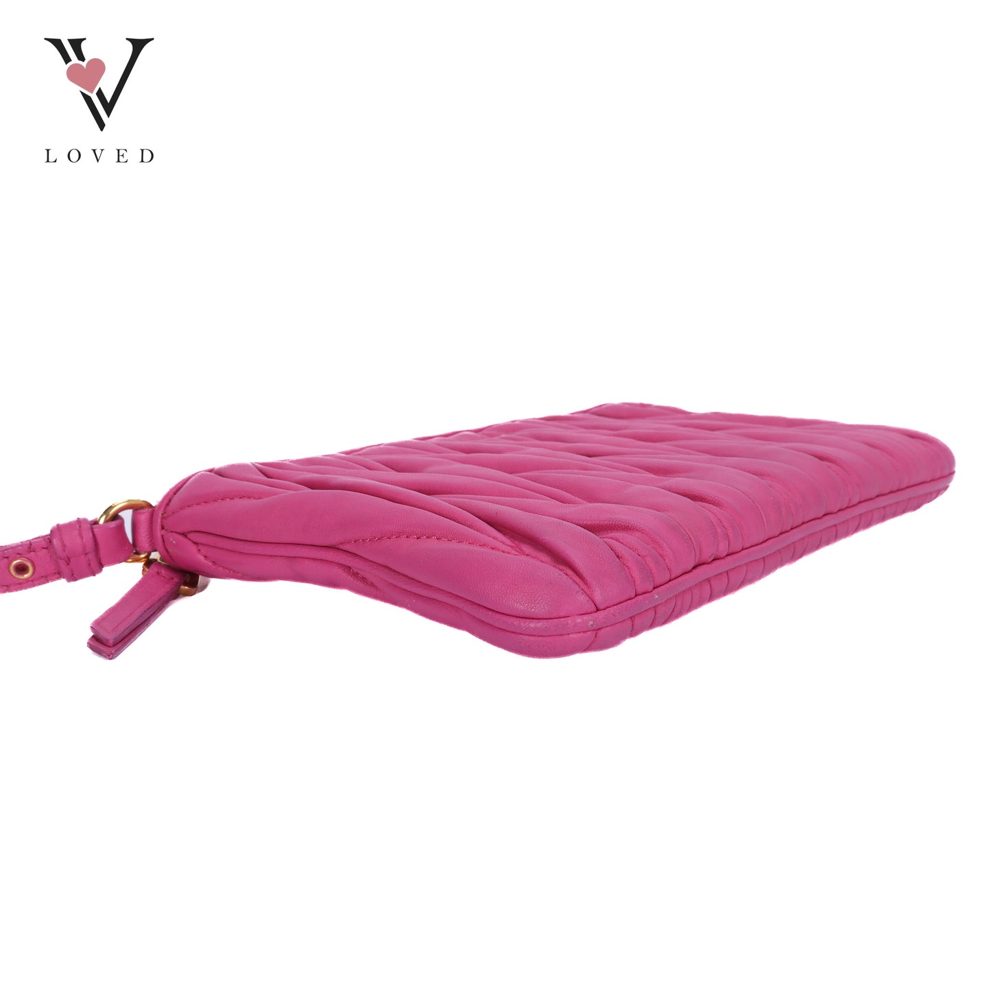 Matelasse Leather Clutch Bag
