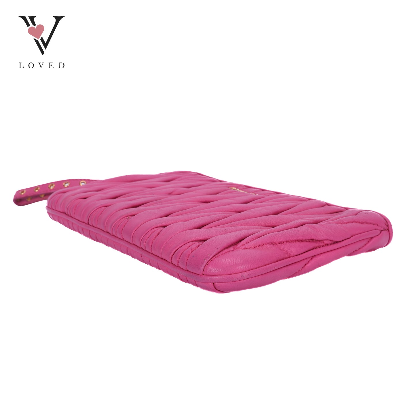 Matelasse Leather Clutch Bag