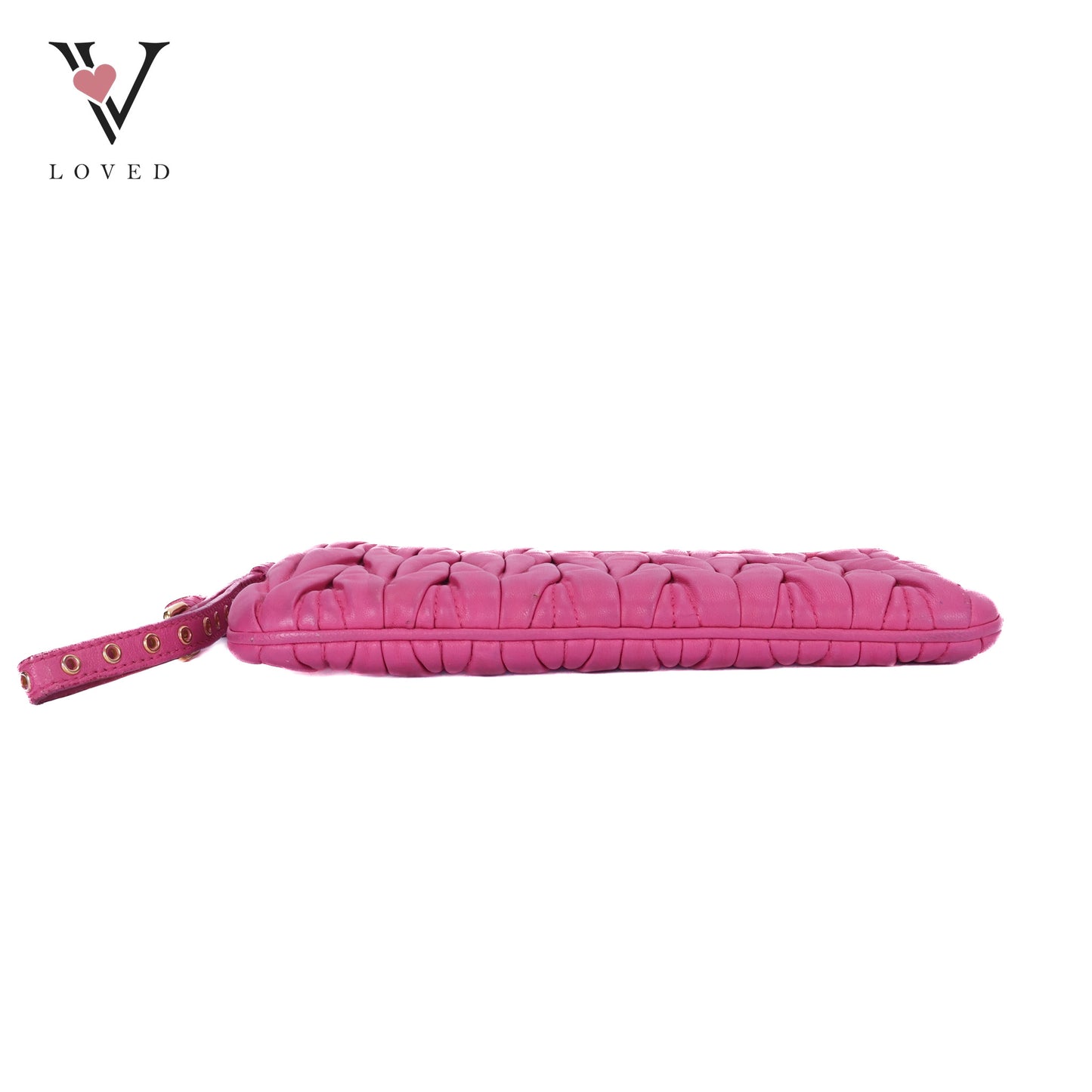Matelasse Leather Clutch Bag
