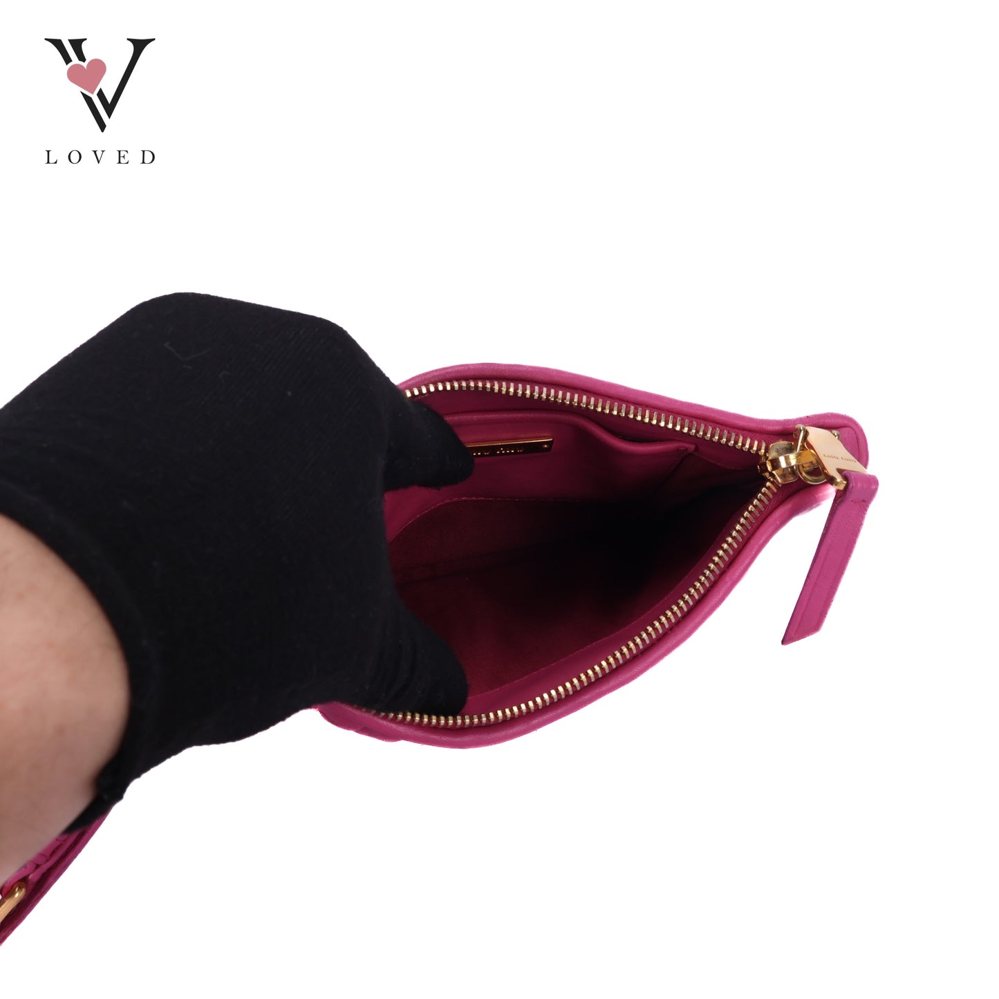 Matelasse Leather Clutch Bag