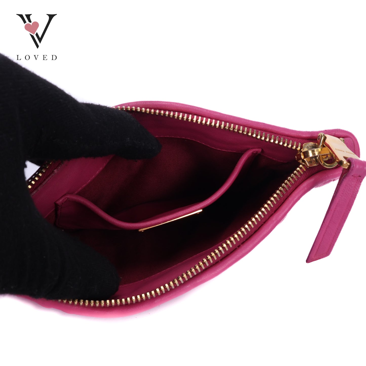 Matelasse Leather Clutch Bag