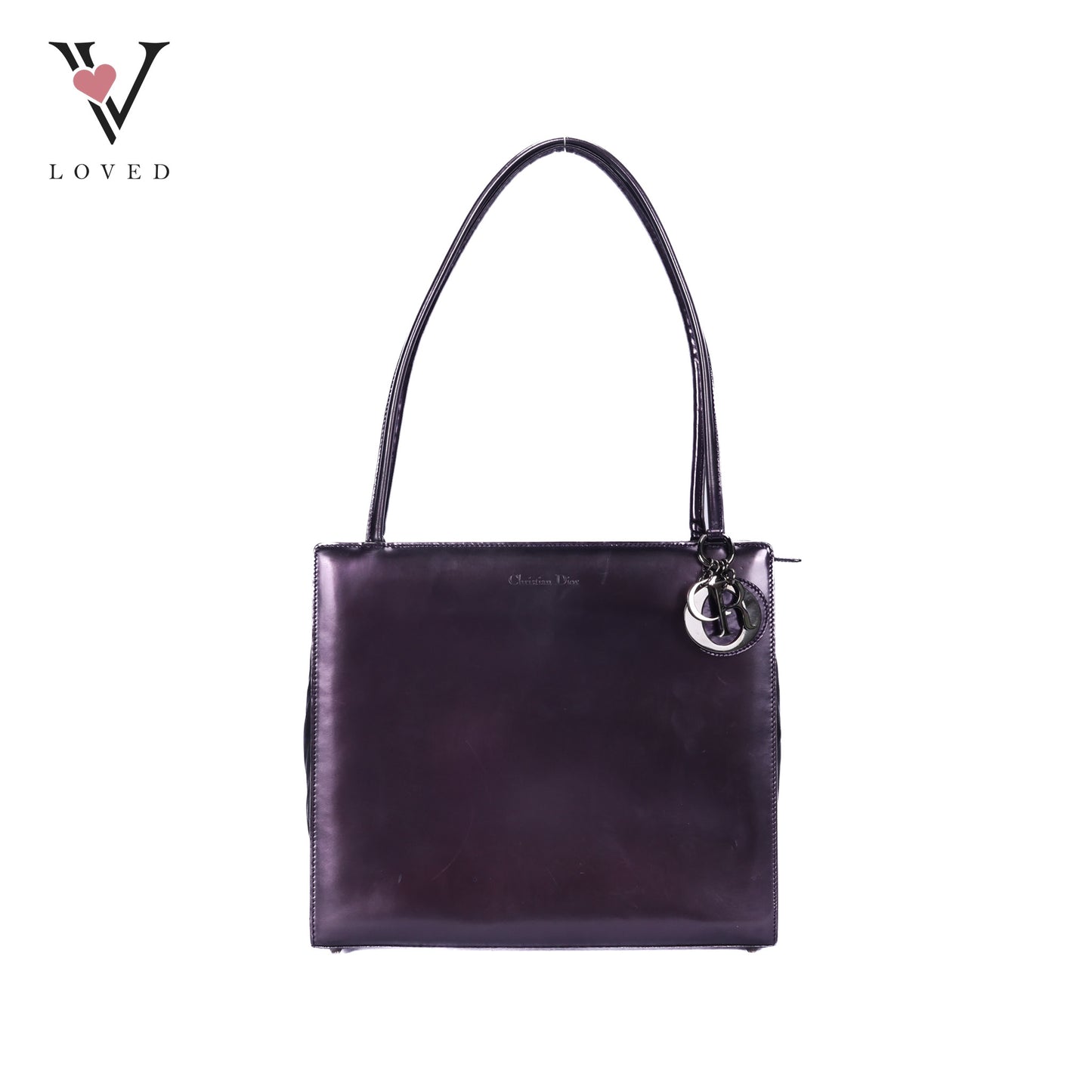 Purple Patent Leather Lady Dior Bag