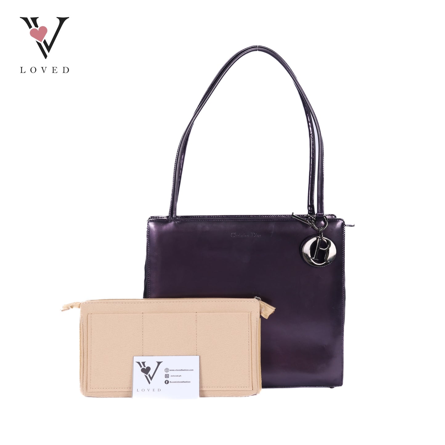 Purple Patent Leather Lady Dior Bag
