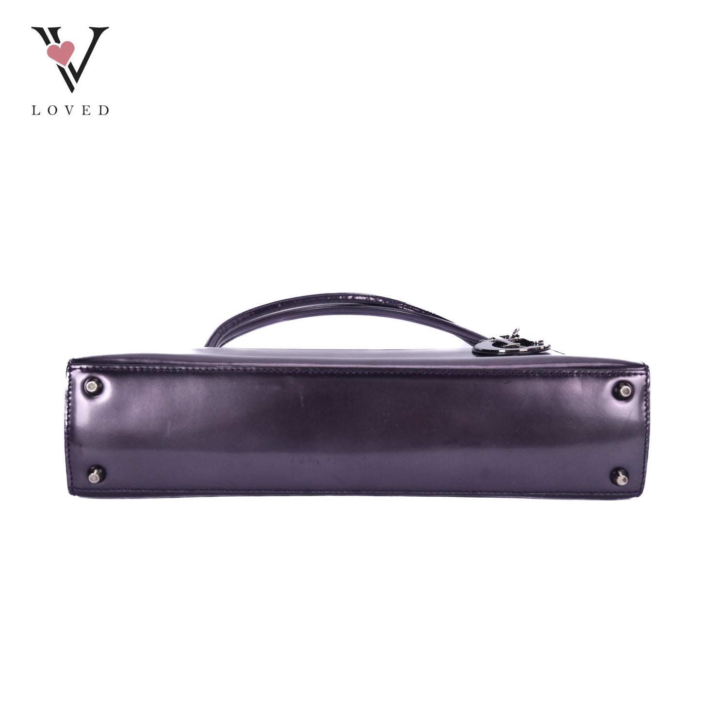 Purple Patent Leather Lady Dior Bag