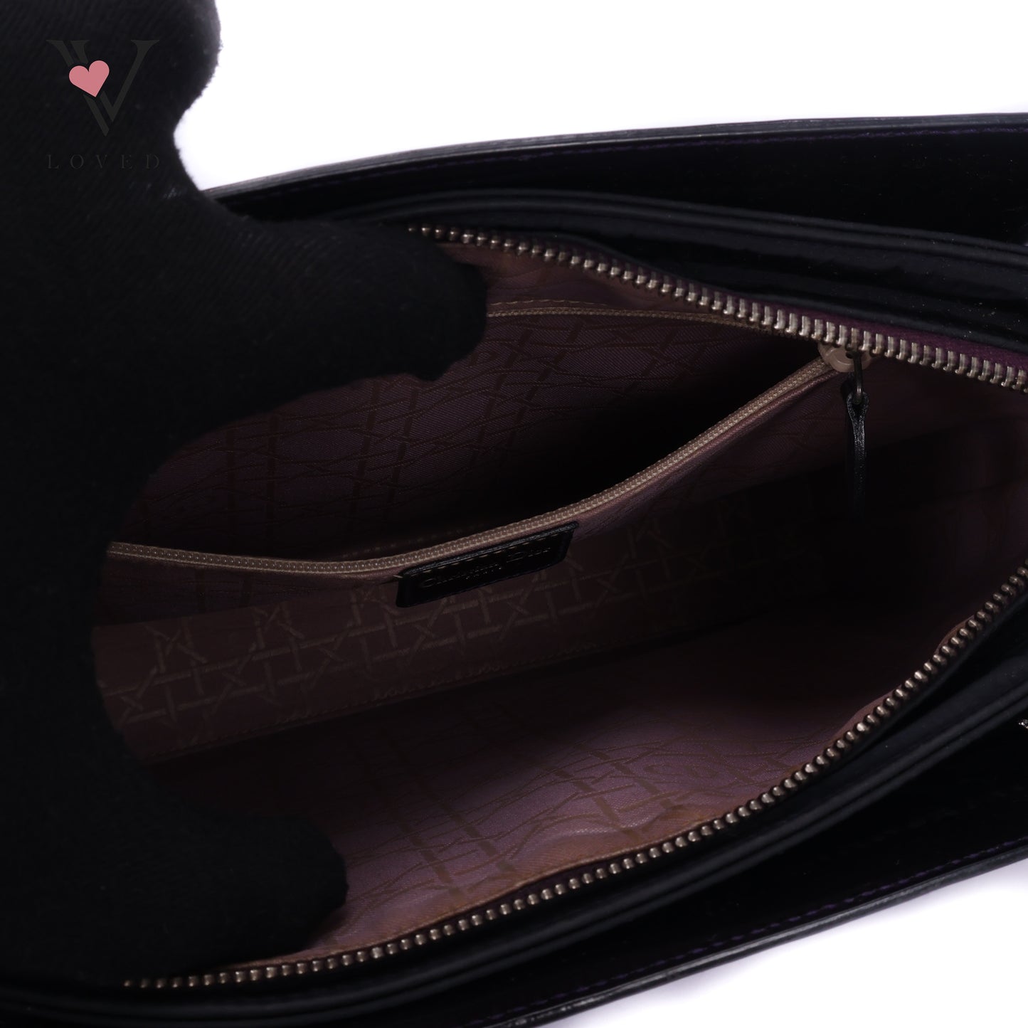 Purple Patent Leather Lady Dior Bag