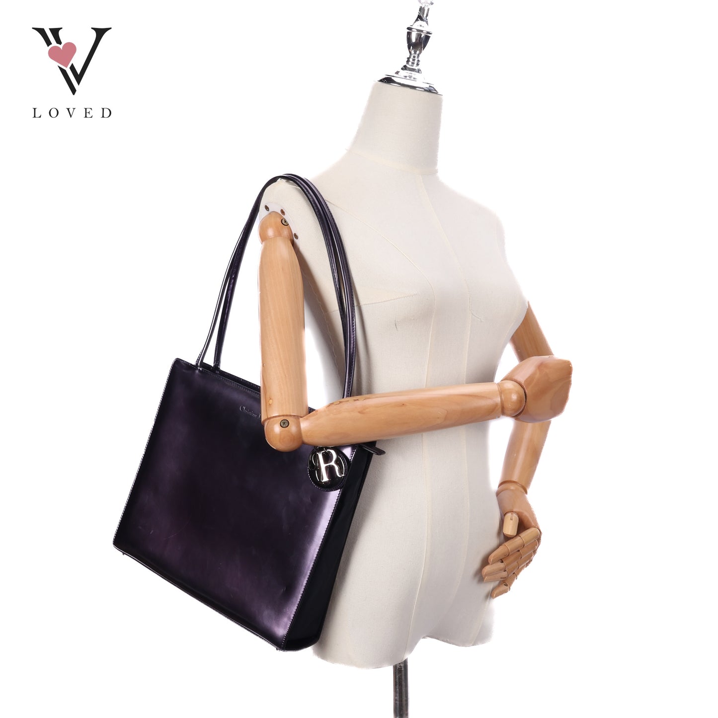 Purple Patent Leather Lady Dior Bag