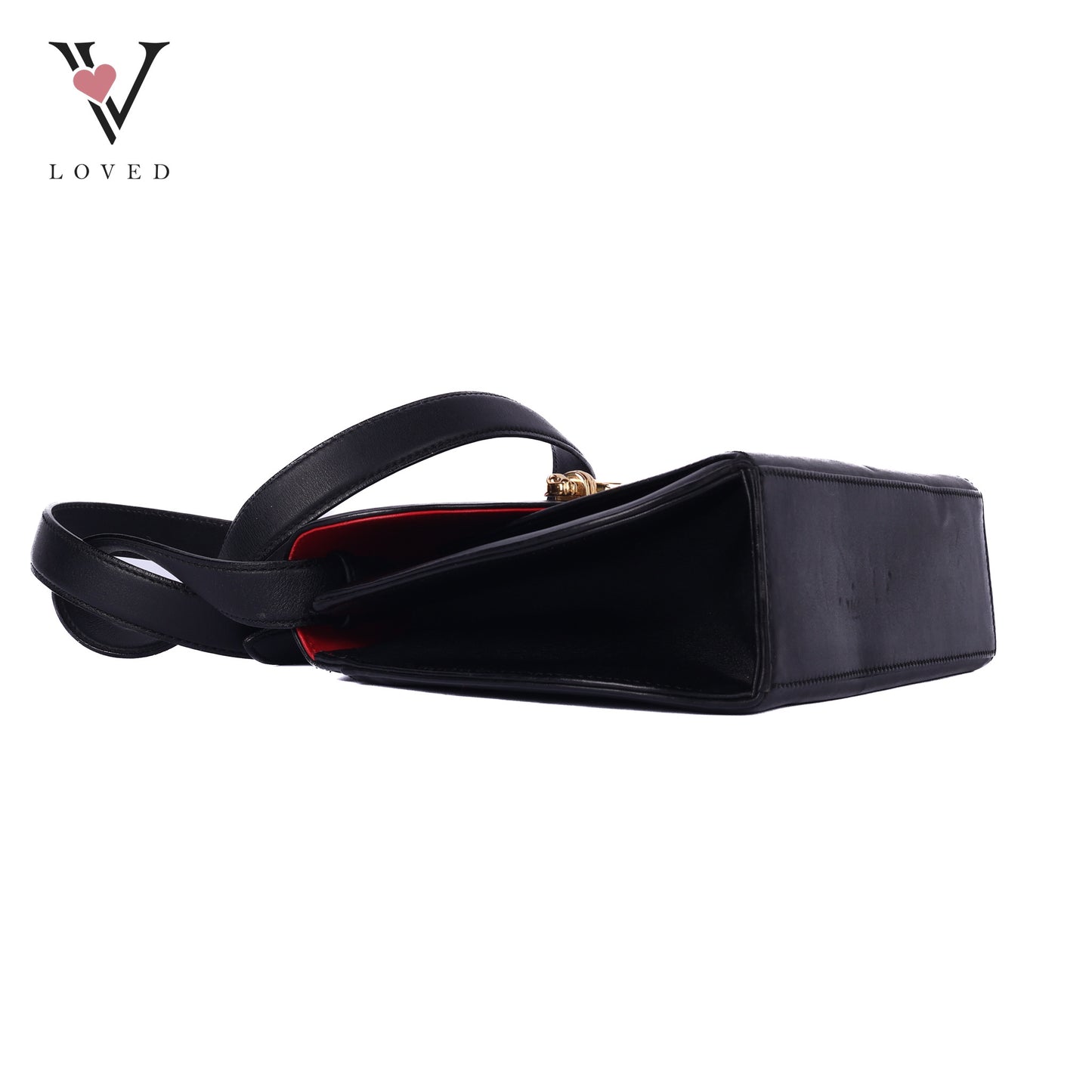 Black Leather Panthere Shoulder Bag