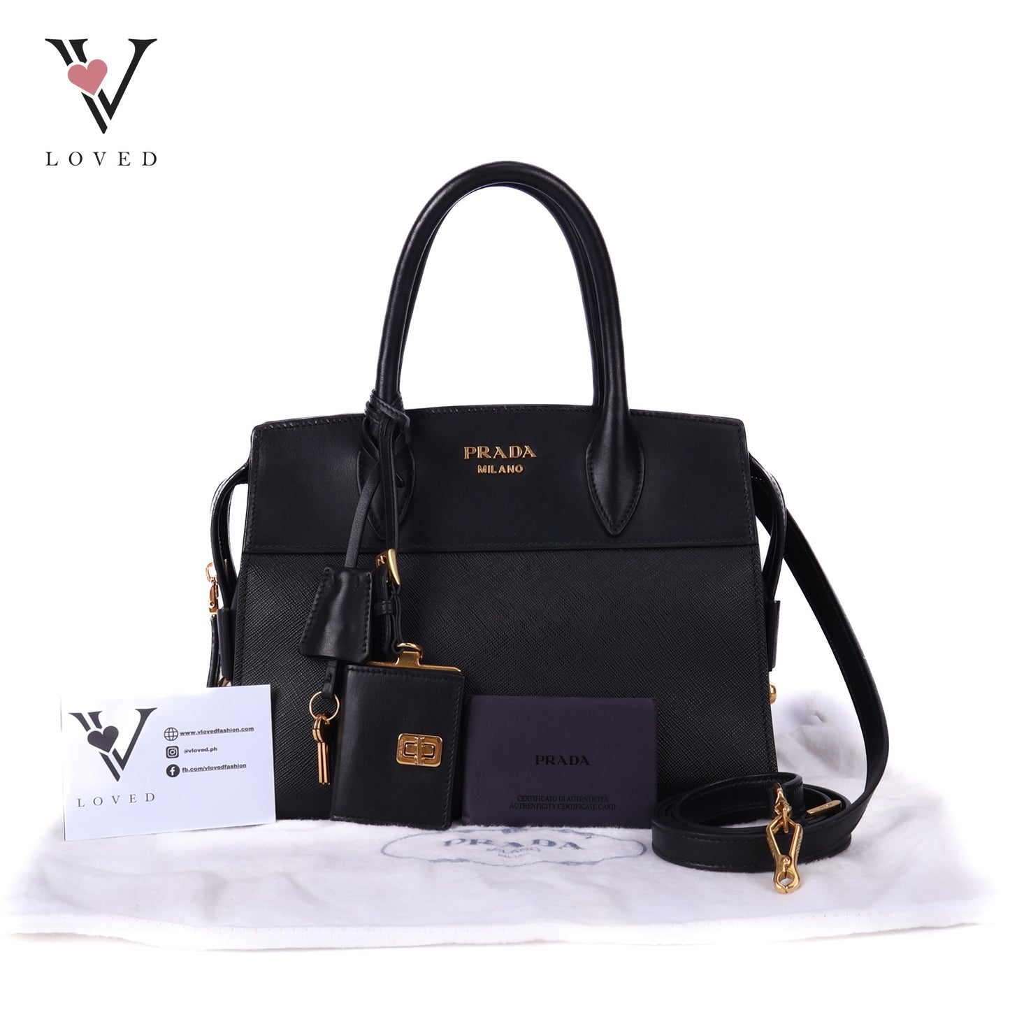 Esplanade in Black Saffiano Leather