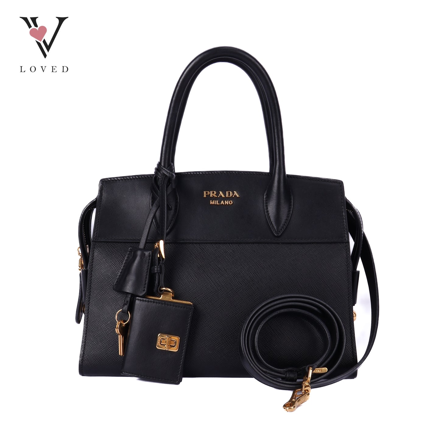 Esplanade in Black Saffiano Leather