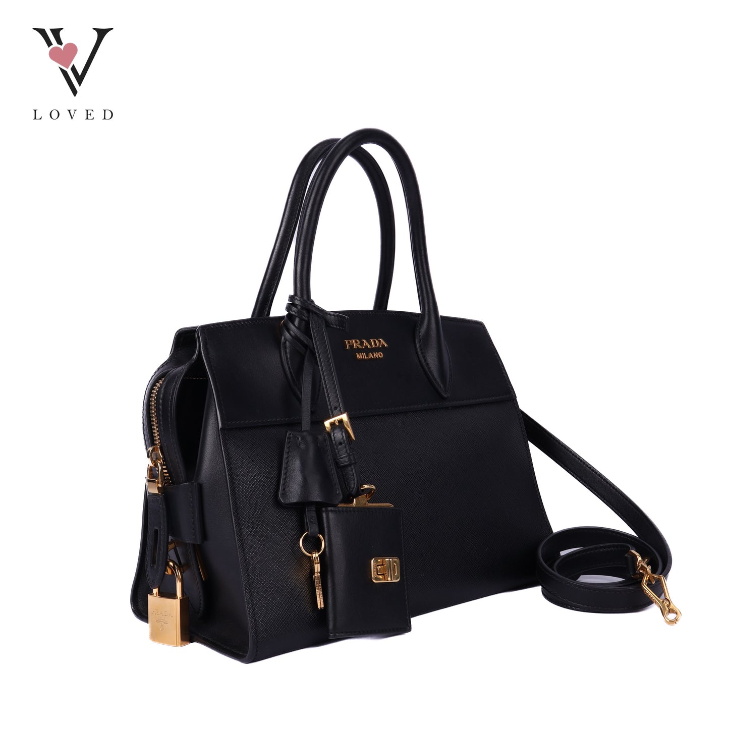 Esplanade in Black Saffiano Leather