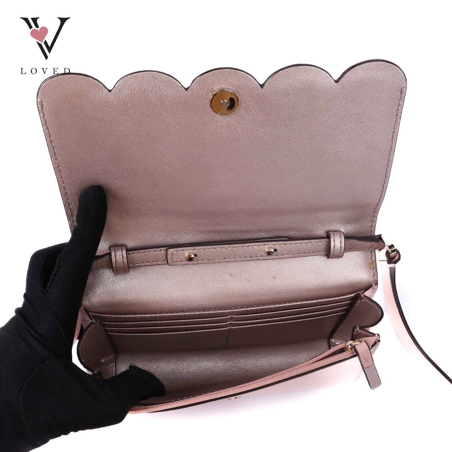 New York Pale Pink Small Leather Crossbody Bag