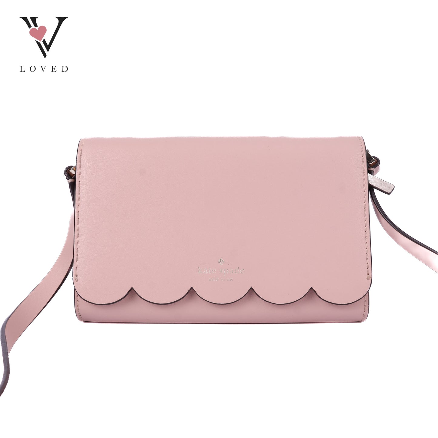 New York Pale Pink Small Leather Crossbody Bag