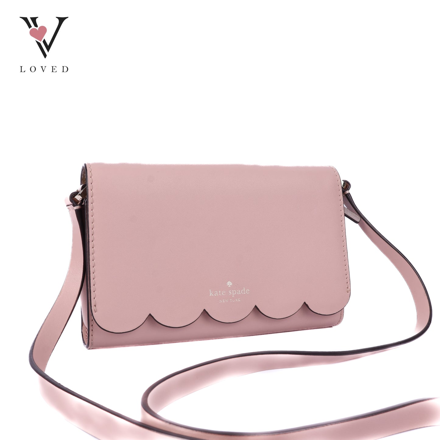 New York Pale Pink Small Leather Crossbody Bag