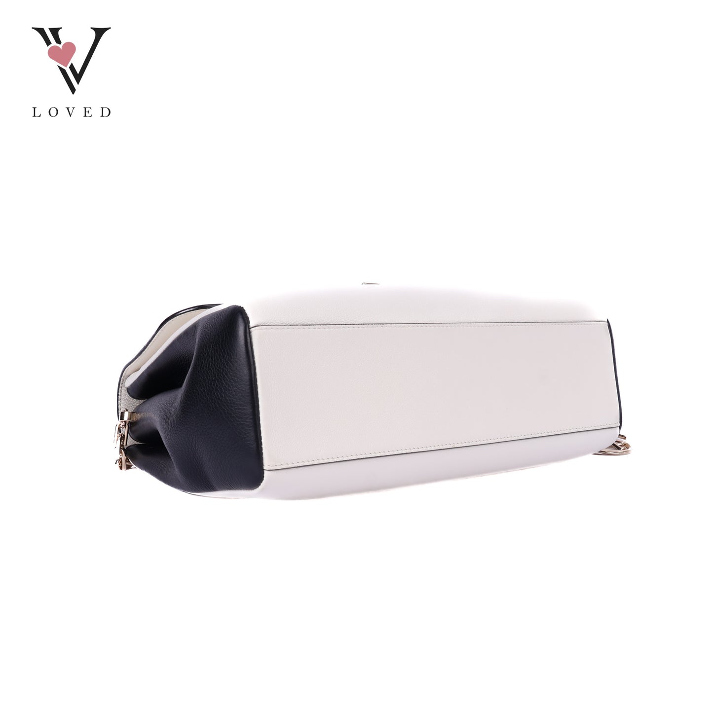 Diorling Shoulder Bag in Off-white and Black Leather