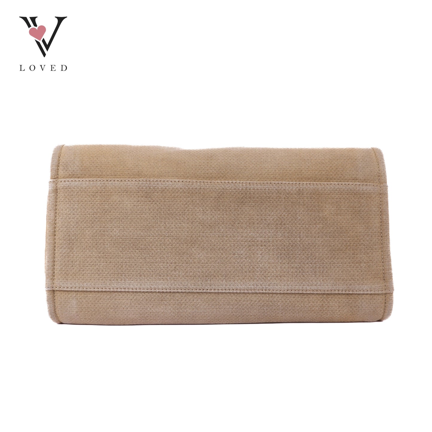Deauville Canvas Tote In Beige and Black