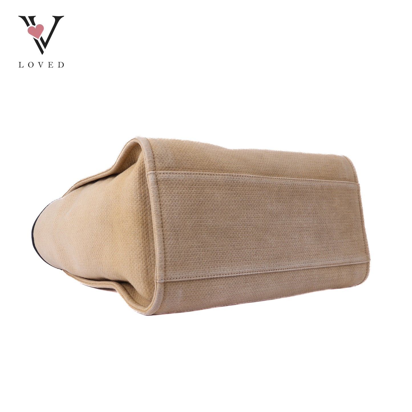 Deauville Canvas Tote In Beige and Black