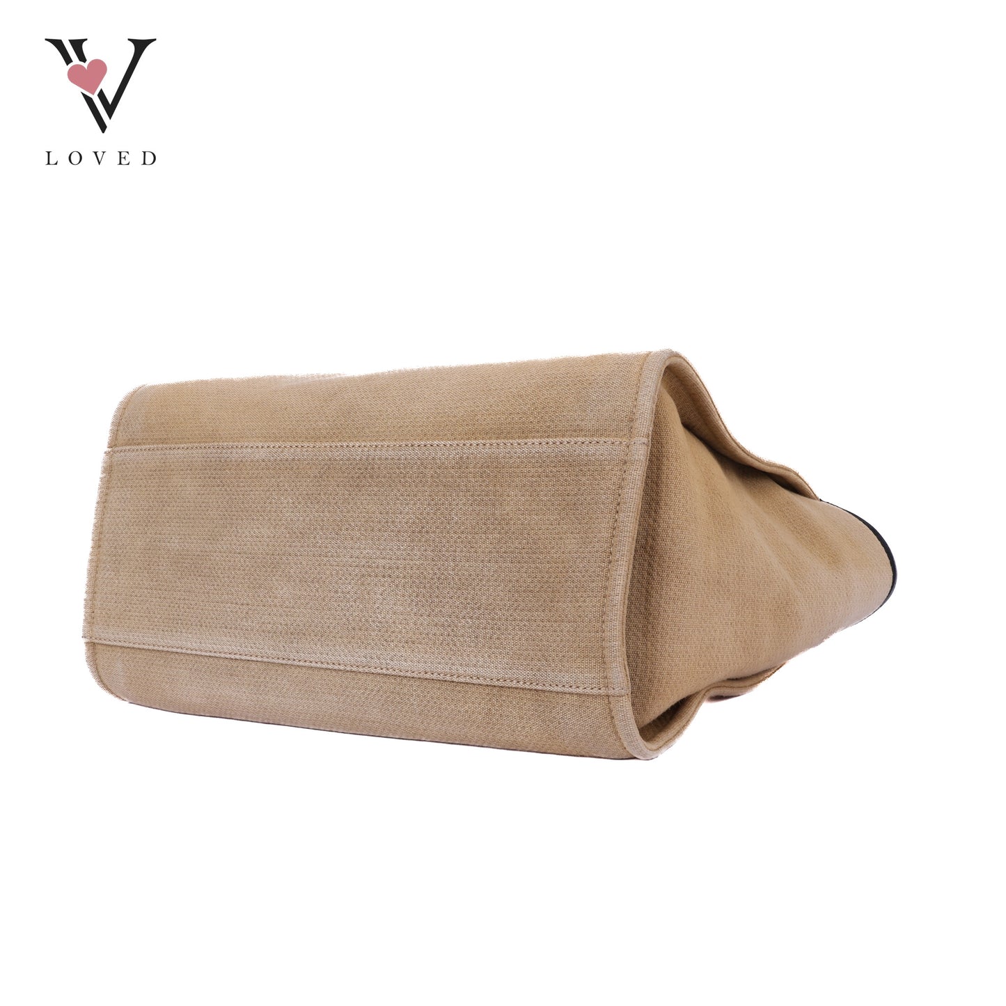Deauville Canvas Tote In Beige and Black
