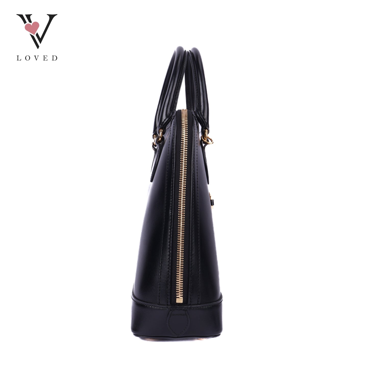 Horsebit Top Handle Bag With Gold Hardware