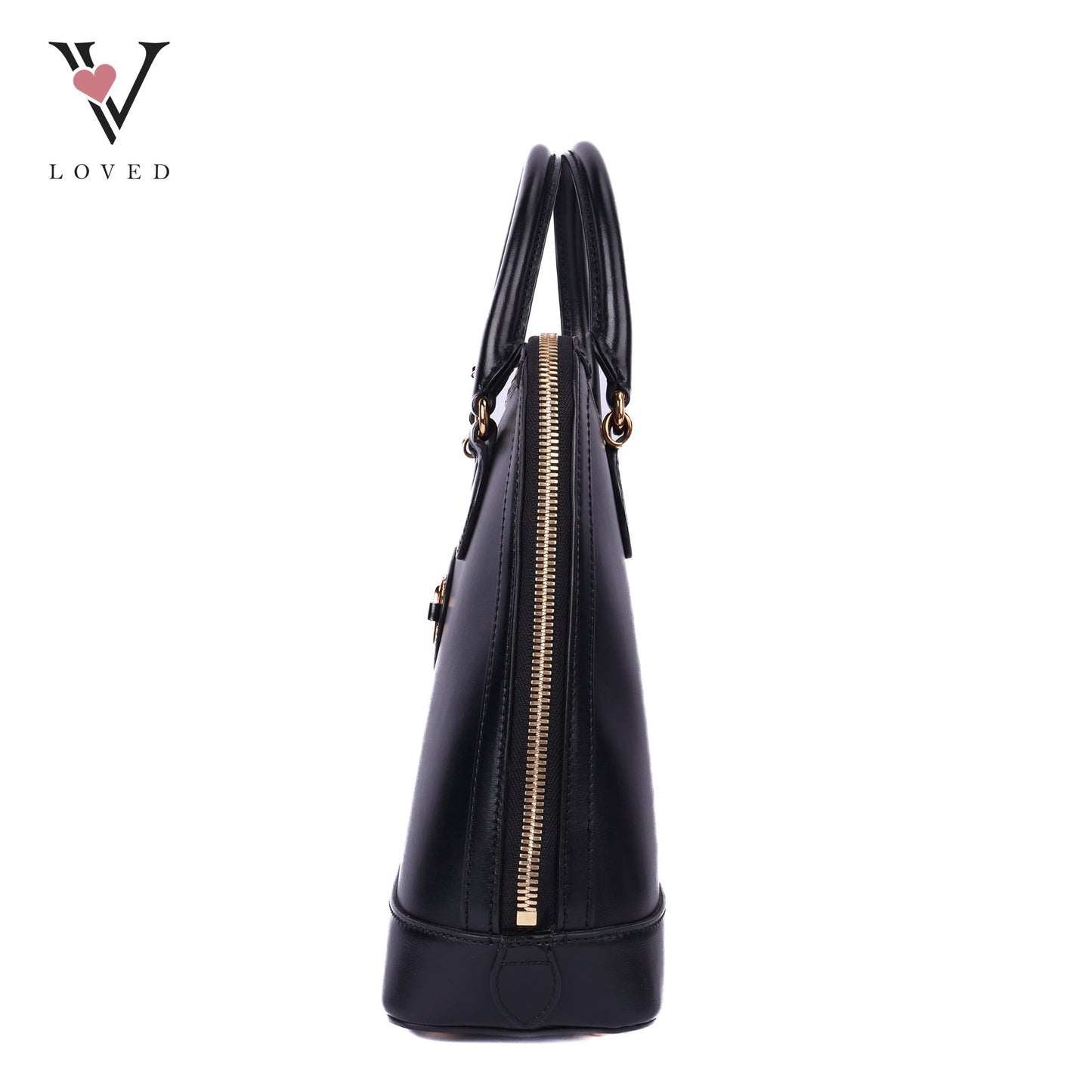 Horsebit Top Handle Bag With Gold Hardware