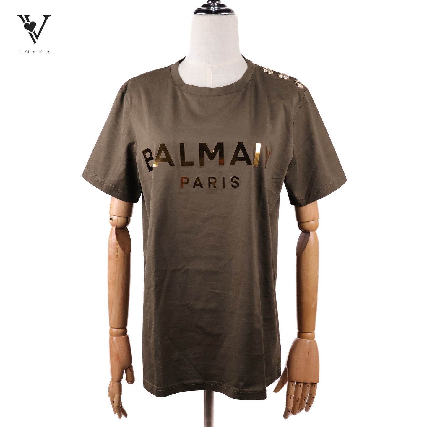 Women's Shirt In Metallic Logo Print