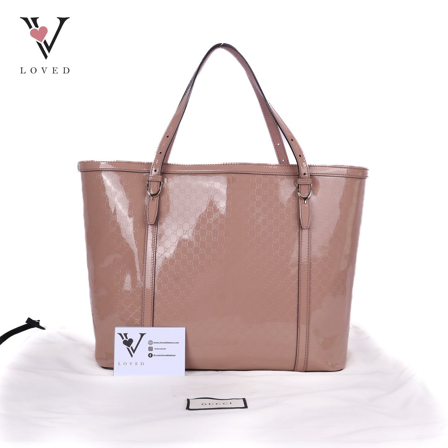 Microguccissima Patent Leather Tote Bag