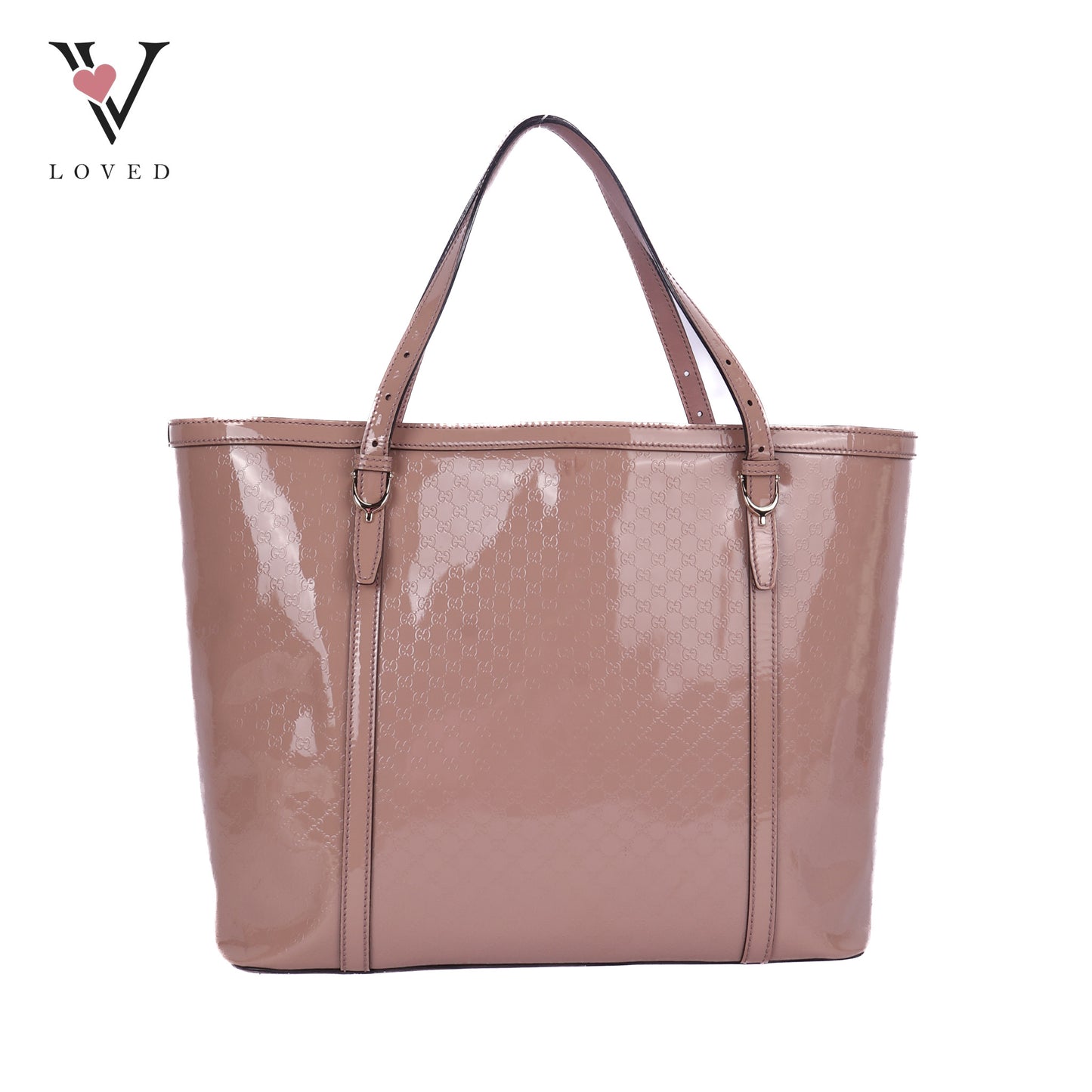 Microguccissima Patent Leather Tote Bag