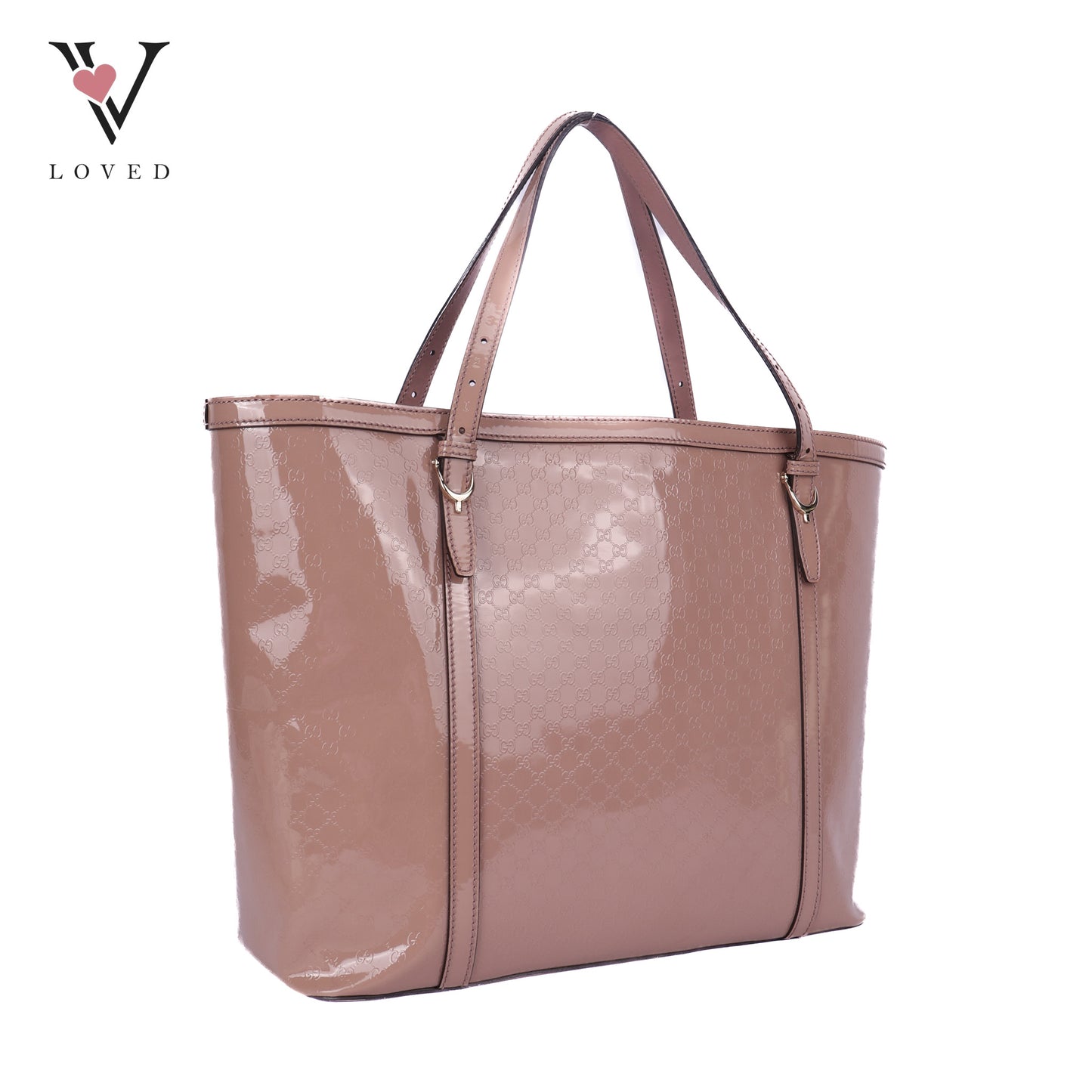 Microguccissima Patent Leather Tote Bag