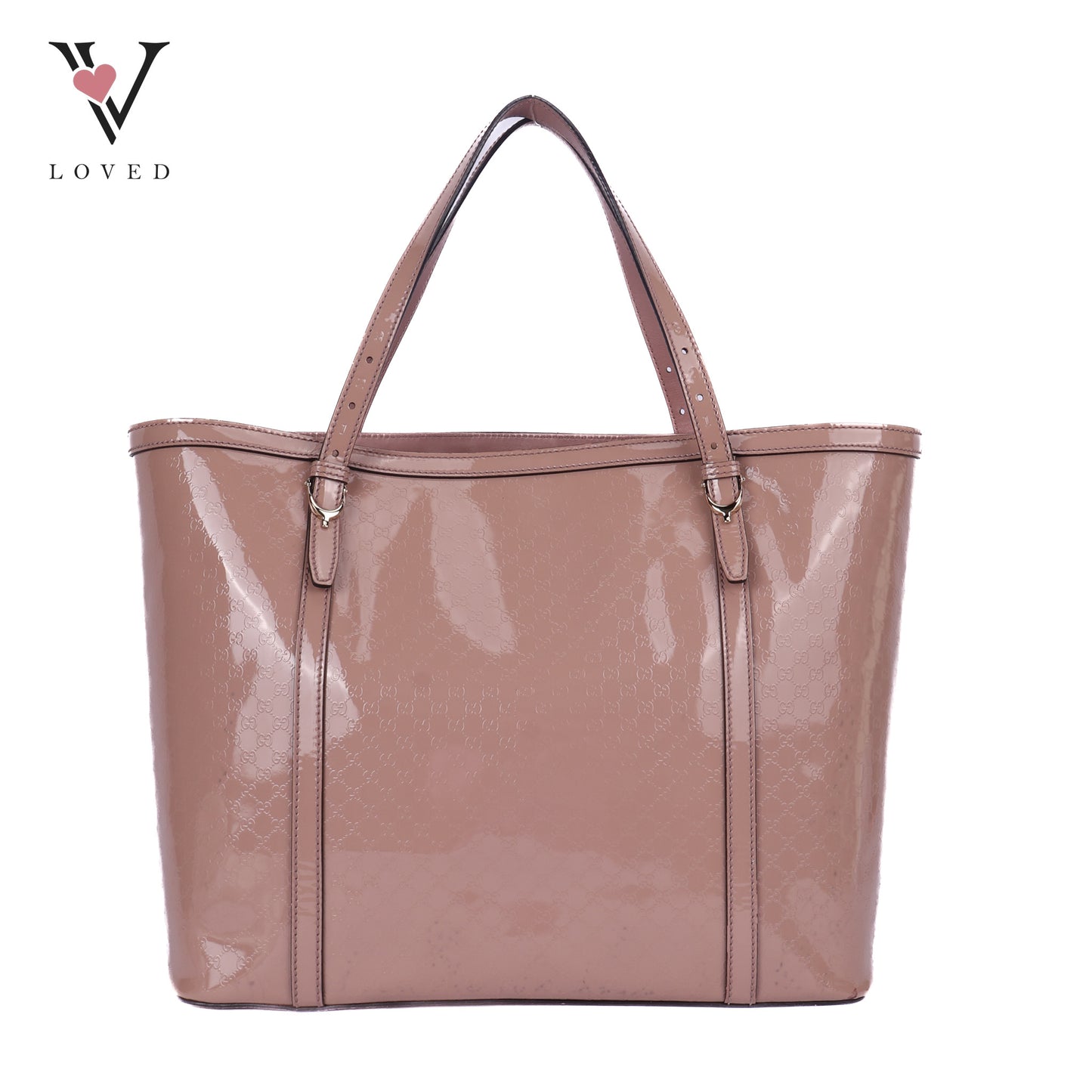 Microguccissima Patent Leather Tote Bag