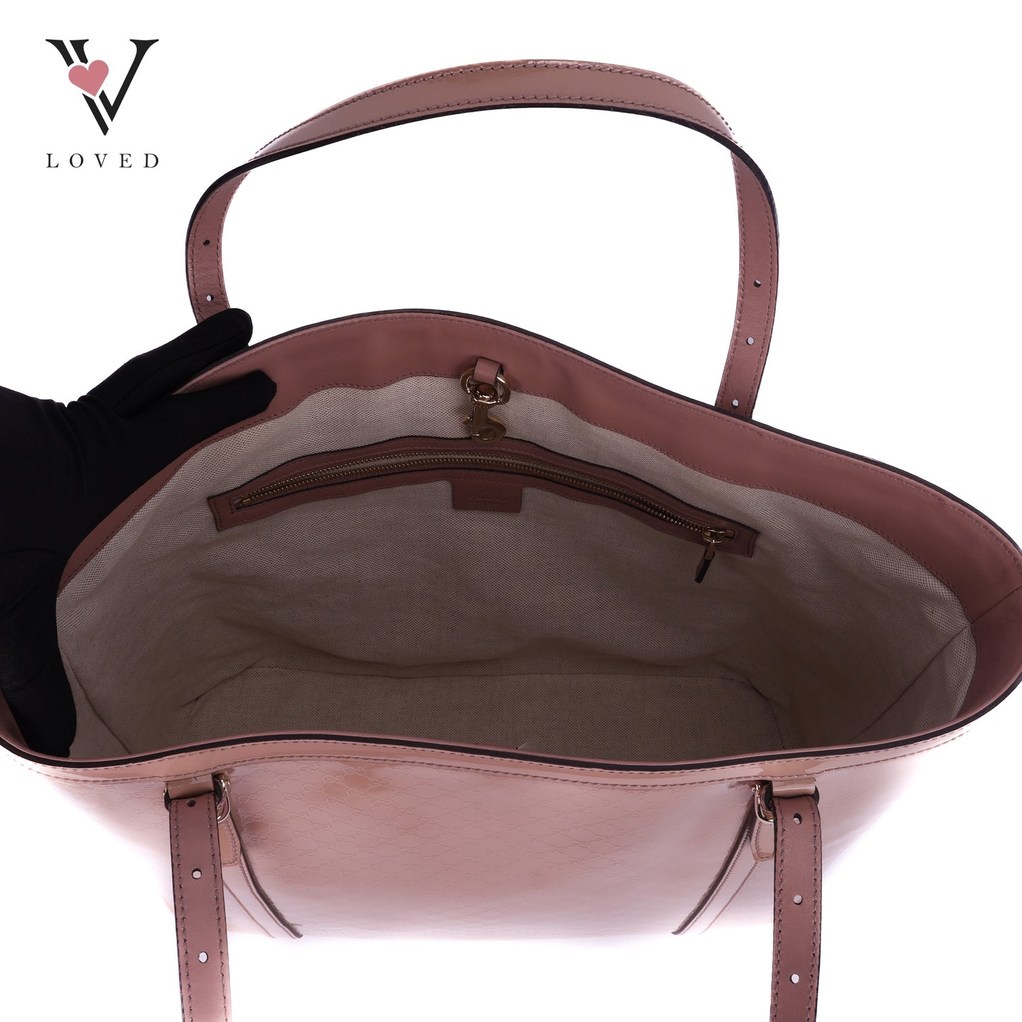 Microguccissima Patent Leather Tote Bag