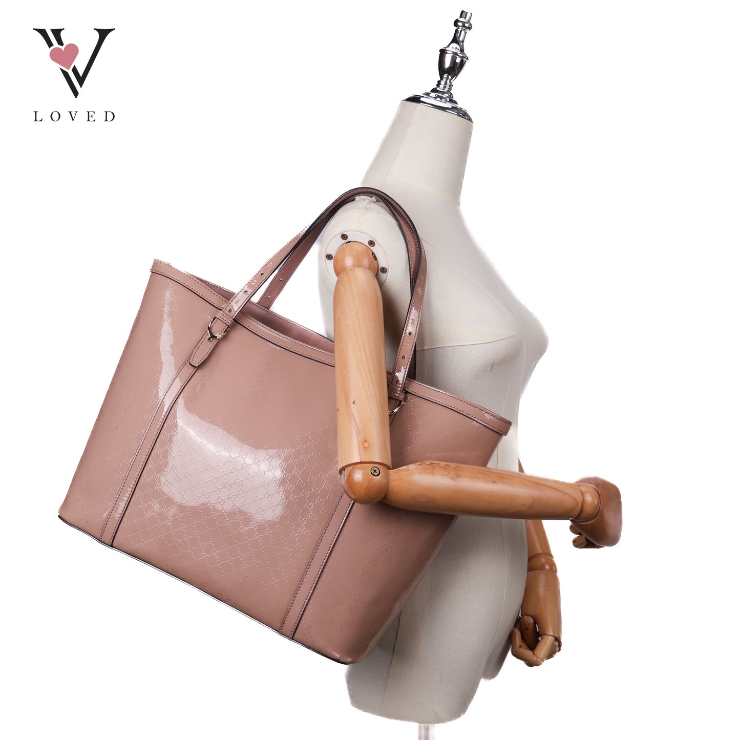 Microguccissima Patent Leather Tote Bag