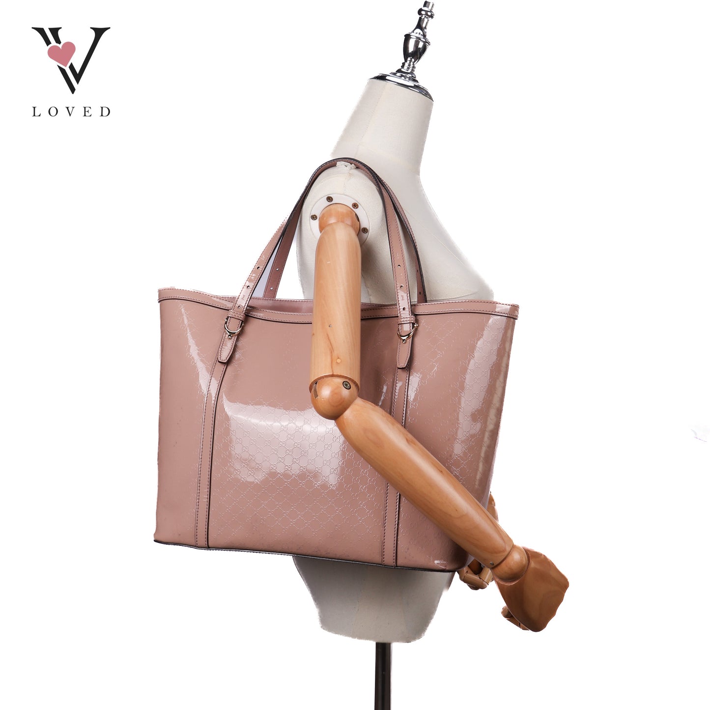 Microguccissima Patent Leather Tote Bag