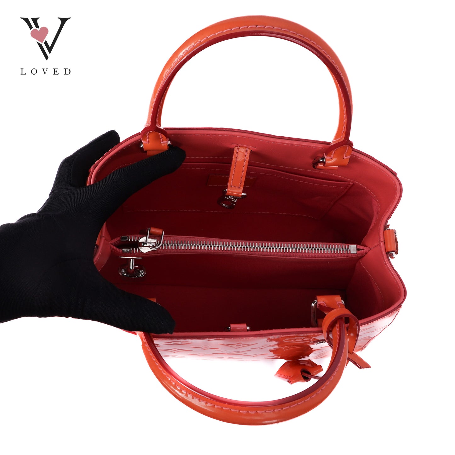 Montaigne BB Satchel In Monogram Vernis