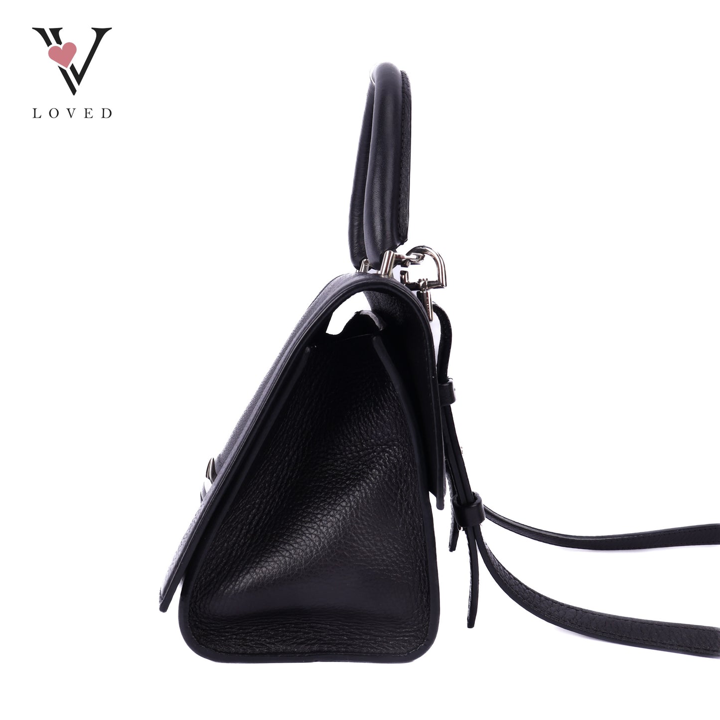 Shark Tooth Leather Satchel Pony