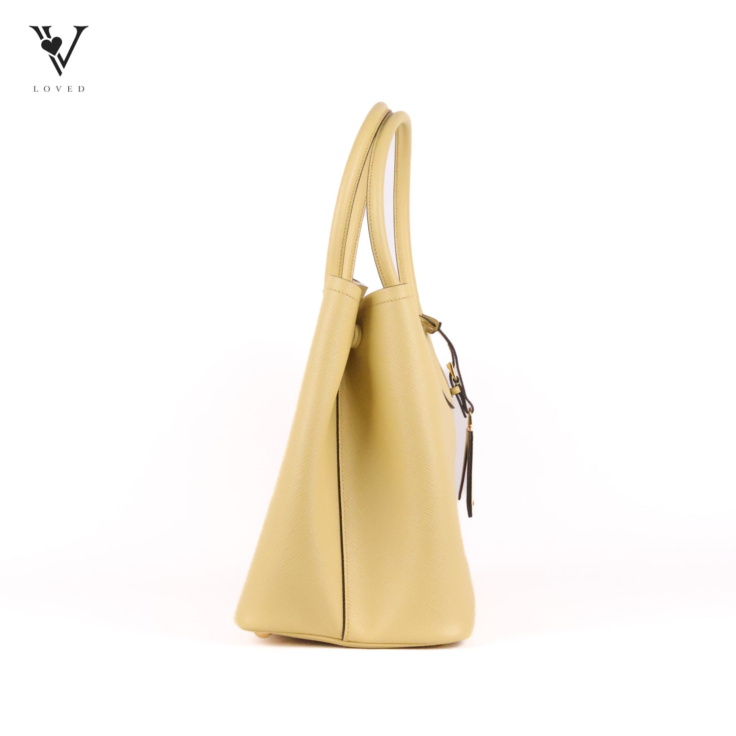 Prada Sunny Yellow Double Saffiano Leather Bag